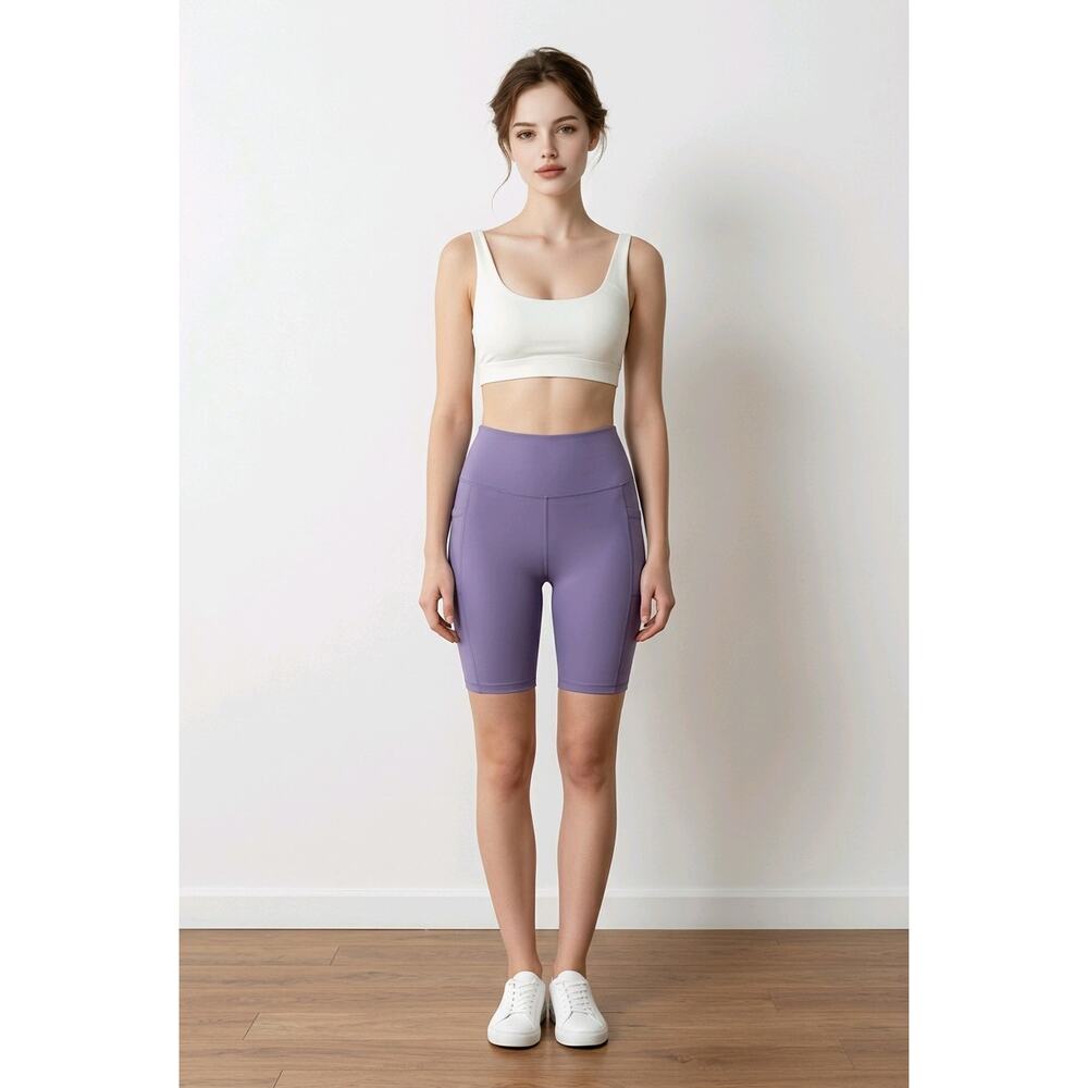 FIGS Women's Biker Shorts W22KW2006 NWT Dark Lavender Medium